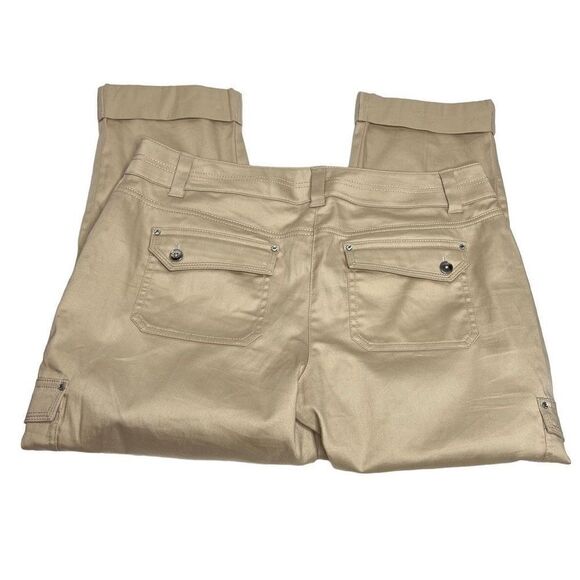 White House Black Market tan cargo capri pants size 10 - Picture 6 of 16
